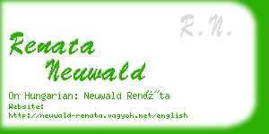 renata neuwald business card